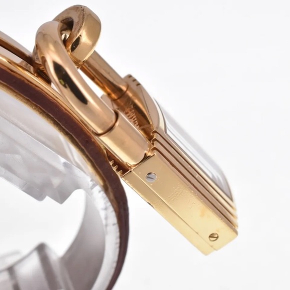 Authentic Hermes Kelly Watch Gold Lock Tan Leather band womens - Picture 5 of 14